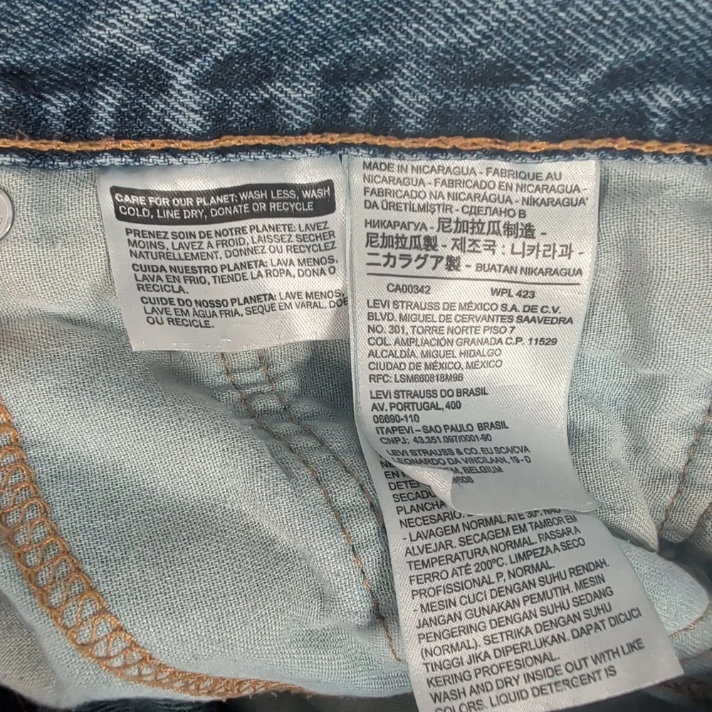 Levi's 505 Jeans Mens 36x29 Blue Regular Fit Straight Leg Denim Casual Everyday